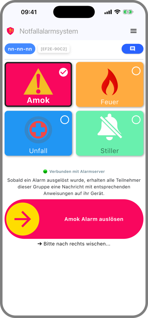 ELIAS Smartphone App – Notfallalarmsystem